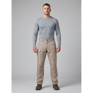 First Tactical Mens V2 Tactical Pants Khaki Tan Ripstop Cargo Duty Pants 32x32